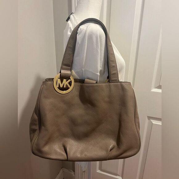 michael‎ kors Fulton large brown and gray shoulder bag - Picture 3 of 12